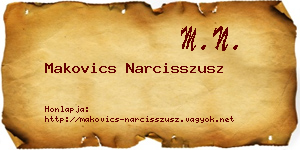 Makovics Narcisszusz névjegykártya
